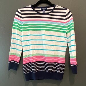 Chaps lightweight striped sweater size M preppy